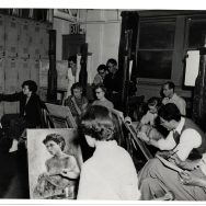 Art students at the Art Students League in New York.